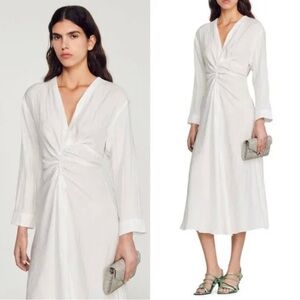 Sandro vendome woven midi dress